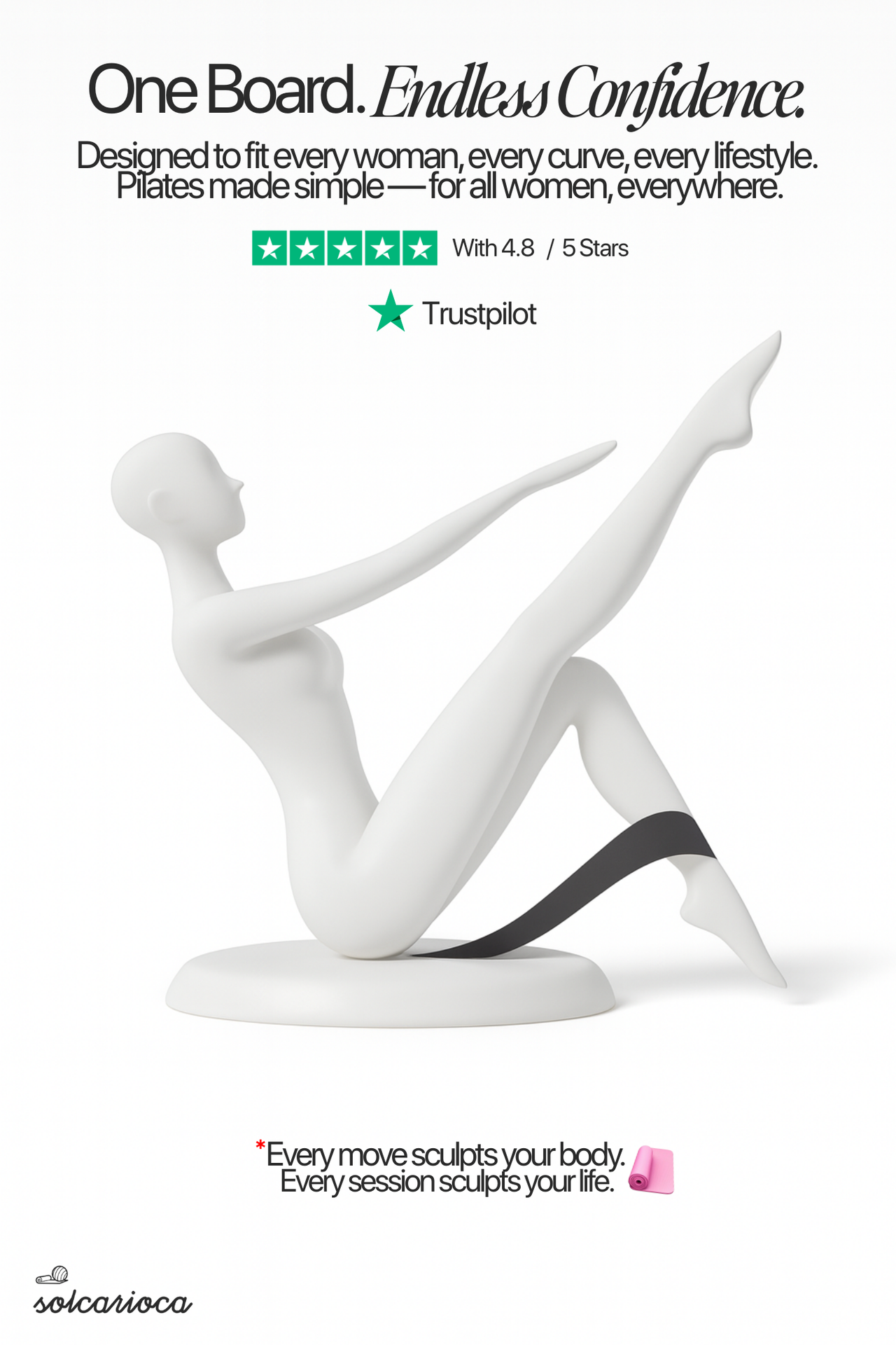 The Carioca Board™ — At-Home Pilates Reformer for Glutes & Abs