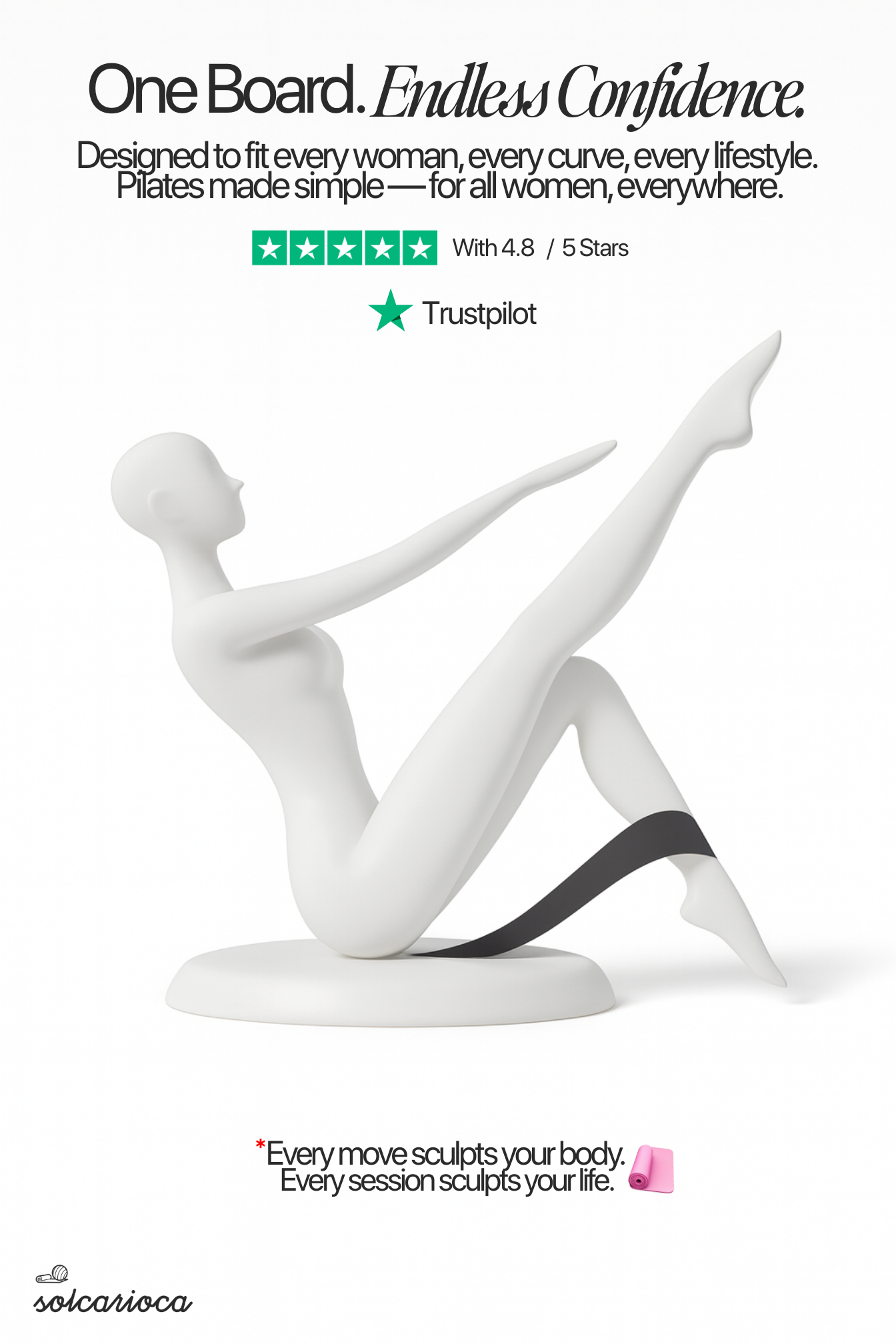 The Carioca Board™ — At-Home Pilates Reformer for Glutes & Abs